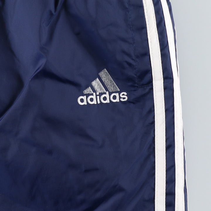90'S Adidas nylon pants, rustling pants, men's size L, vintage Nylon blue type Vintage Second Hand