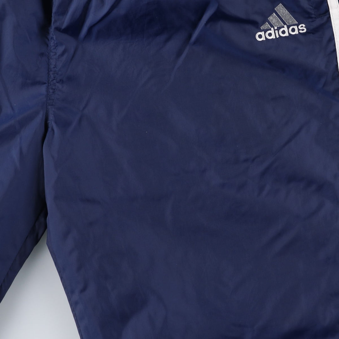 90'S Adidas nylon pants, rustling pants, men's size L, vintage Nylon blue type Vintage Second Hand