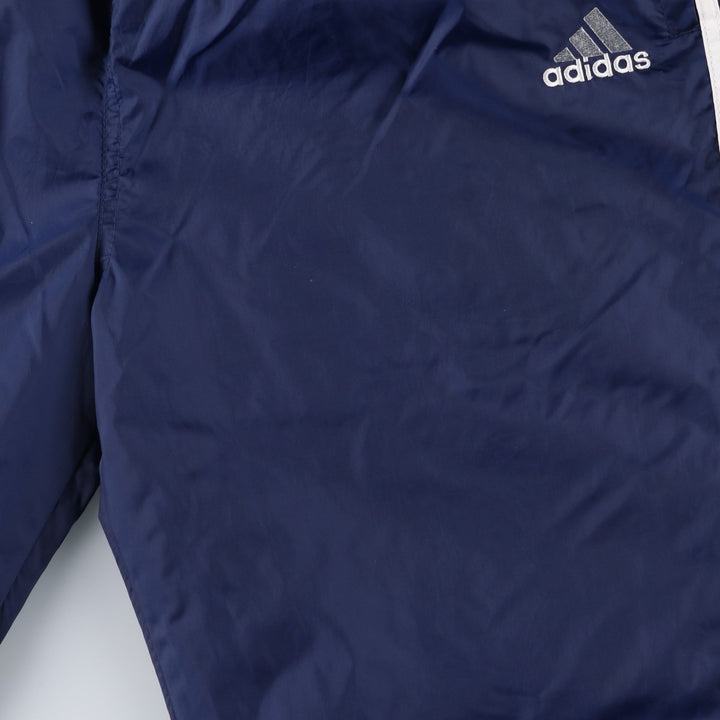90'S Adidas nylon pants, rustling pants, men's size L, vintage Nylon blue type Vintage Second Hand