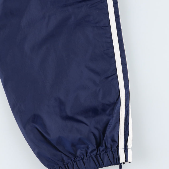 90'S Adidas nylon pants, rustling pants, men's size L, vintage Nylon blue type Vintage Second Hand