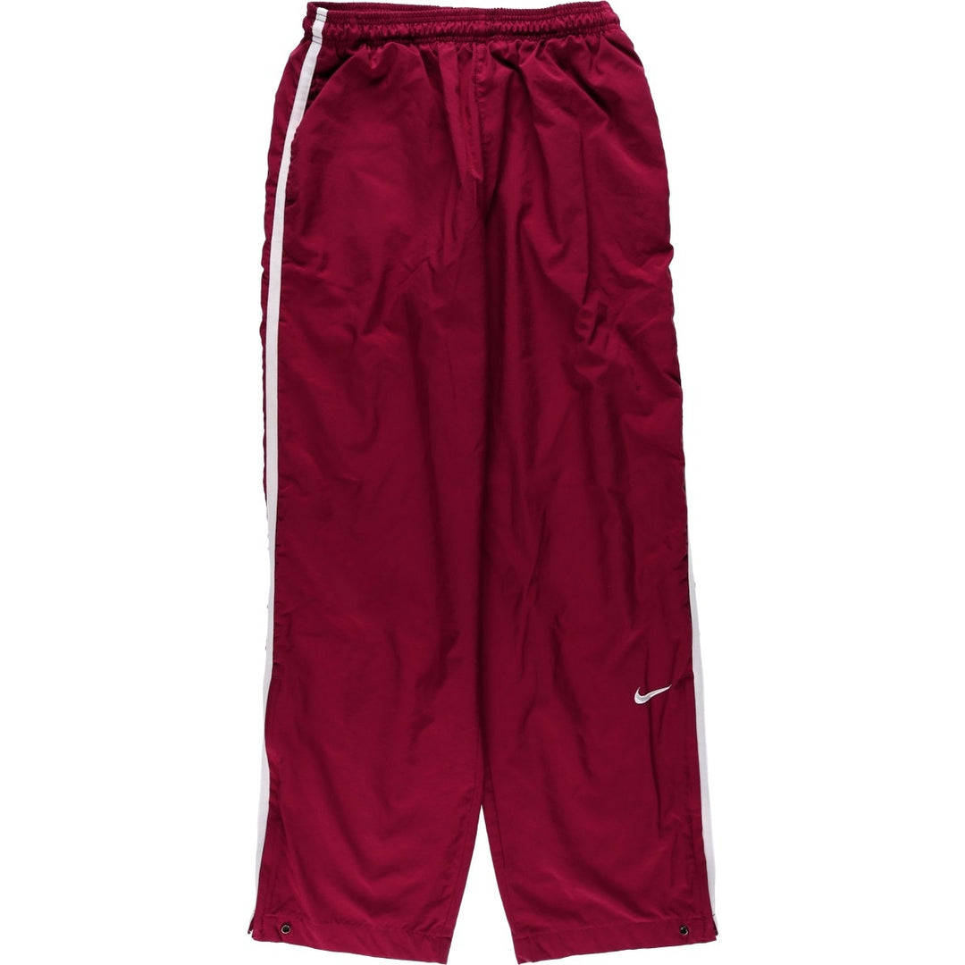 Nike Team Warm-up Pants, Nylon Pants, Windbreaker Pants, Men's Size M (approx.) polyester red type Vintage Second Hand