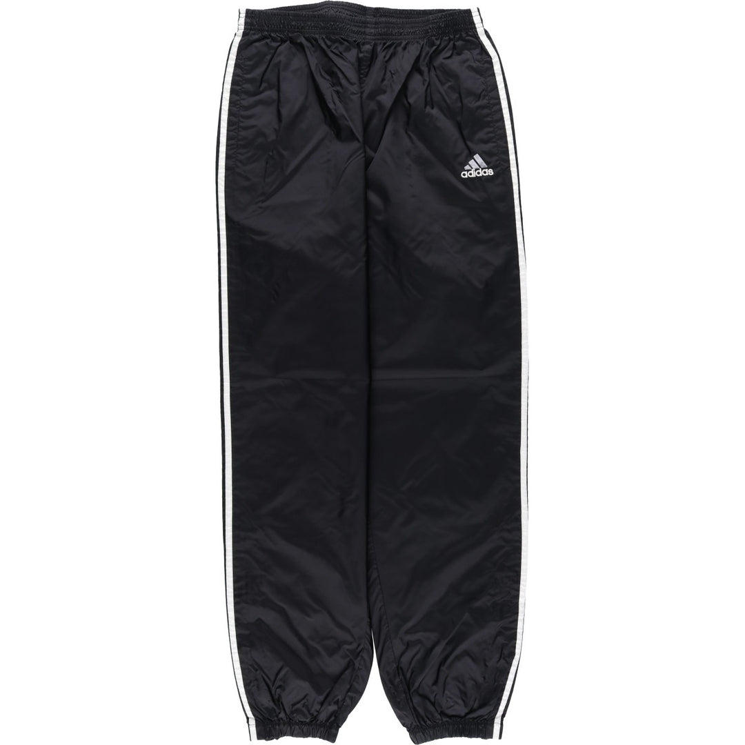 90'S Adidas nylon pants, rustling pants, men's size L, vintage Nylon black type Vintage Second Hand