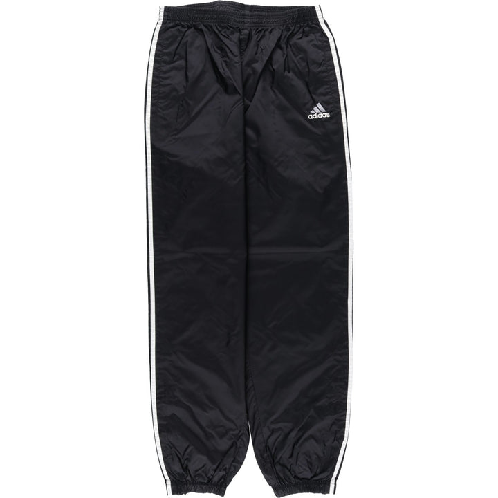 90'S Adidas nylon pants, rustling pants, men's size L, vintage Nylon black type Vintage Second Hand