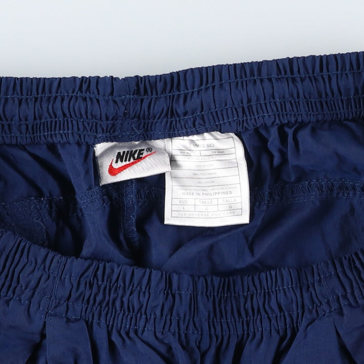 90'S Nike Nylon Shaka Shaka Pants, Men's Size L, Vintage Nylon navy blue type Vintage Second Hand