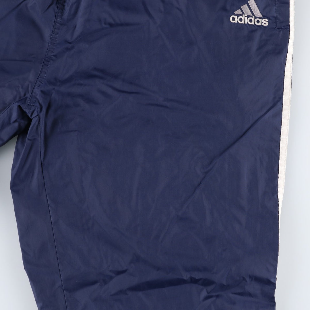 Vintage 90'S Adidas nylon pants, crinkle pants, men's size XL Nylon navy blue type Vintage Second Hand
