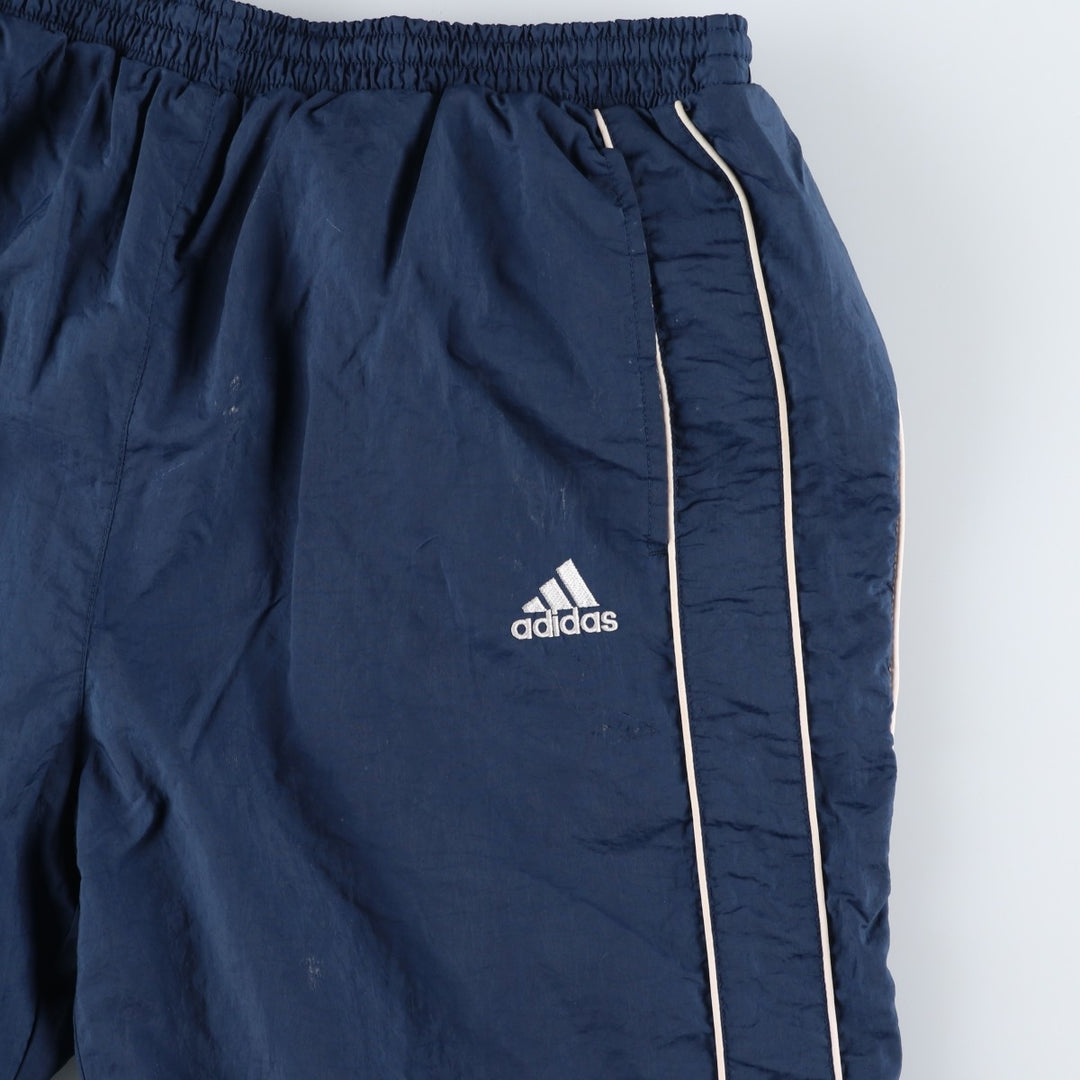 Vintage 90'S Adidas nylon pants, crinkle pants, men's size XL Nylon navy blue type Vintage Second Hand