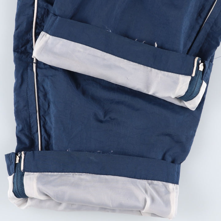 Vintage 90'S Adidas nylon pants, crinkle pants, men's size XL Nylon navy blue type Vintage Second Hand