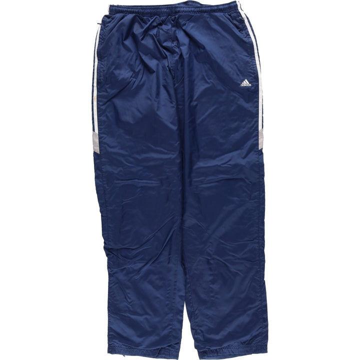 Vintage 90'S Adidas nylon pants, crinkle pants, men's size XL Nylon navy blue type Vintage Second Hand