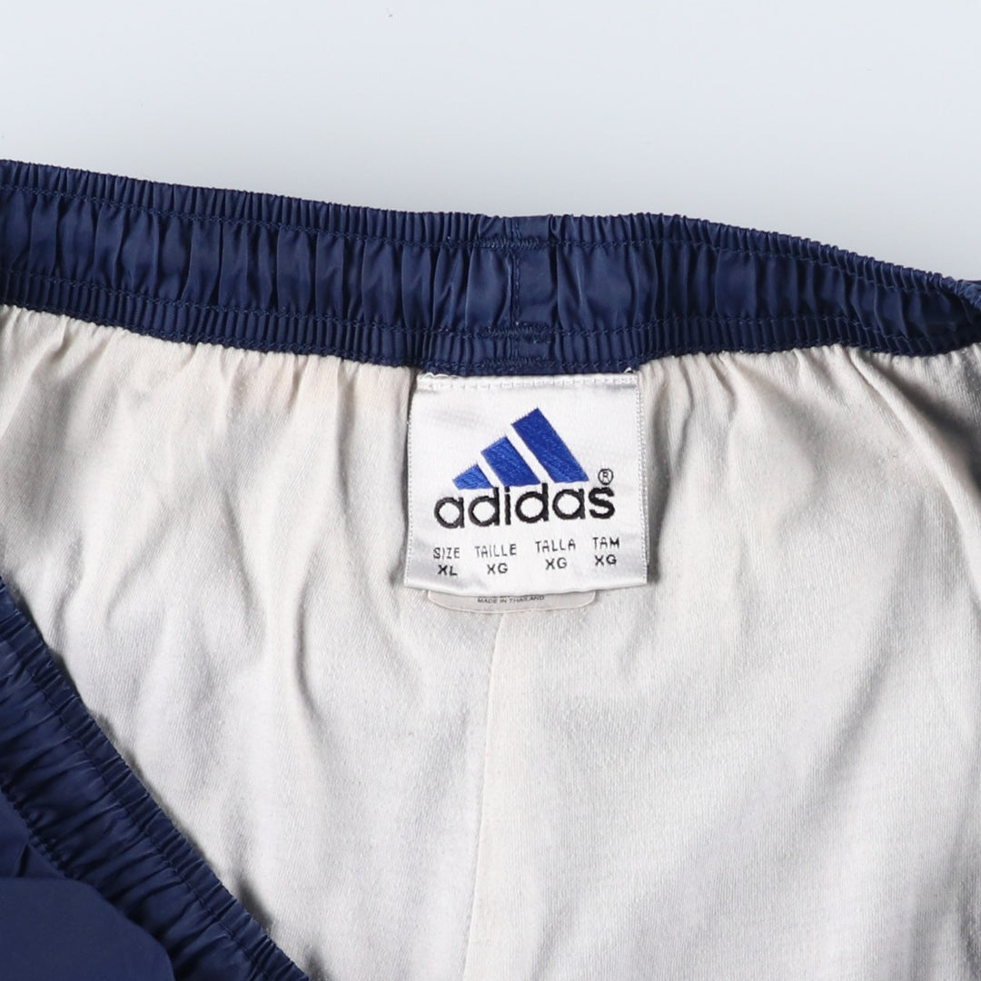 Vintage 90'S Adidas nylon pants, crinkle pants, men's size XL Nylon navy blue type Vintage Second Hand