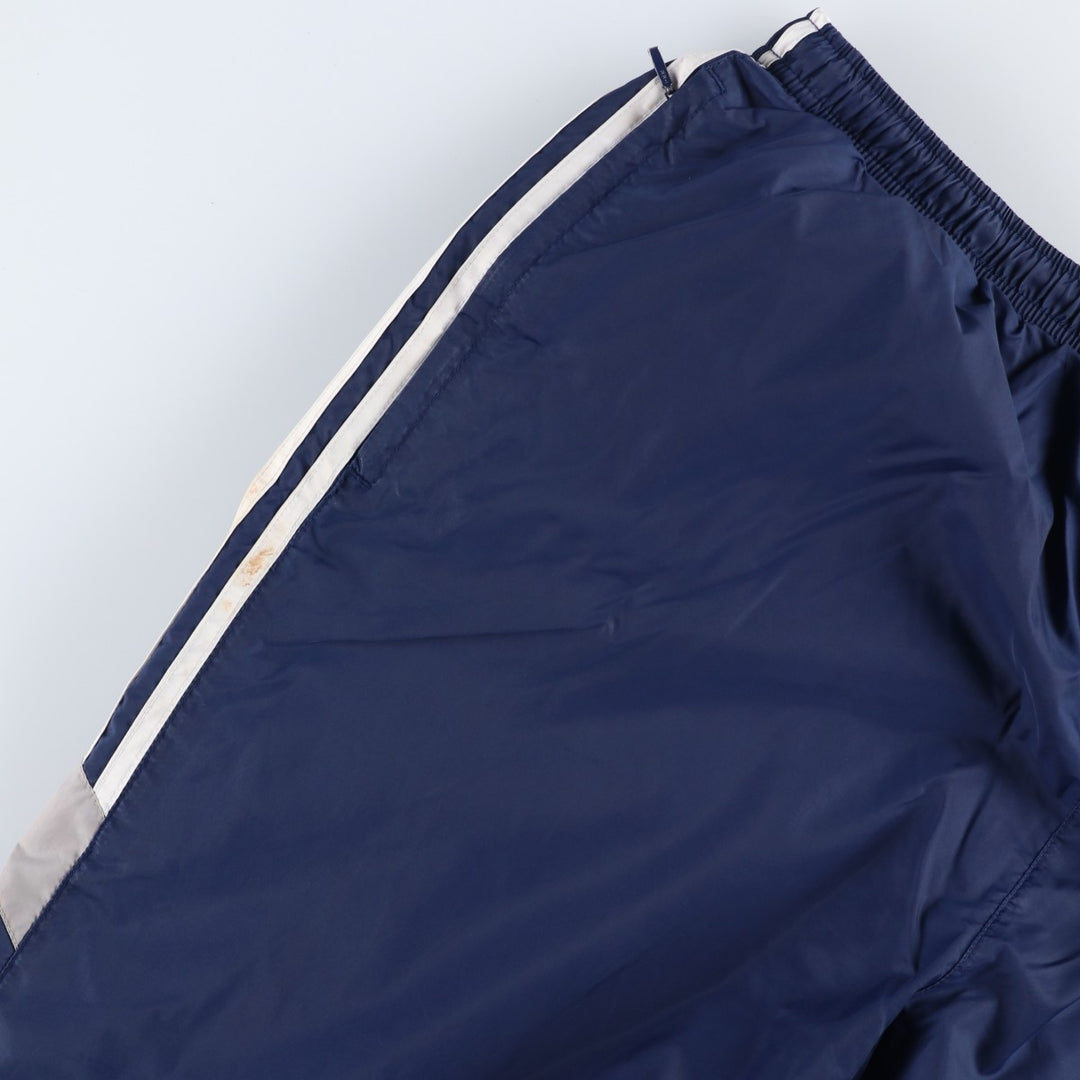 Vintage 90'S Adidas nylon pants, crinkle pants, men's size XL Nylon navy blue type Vintage Second Hand