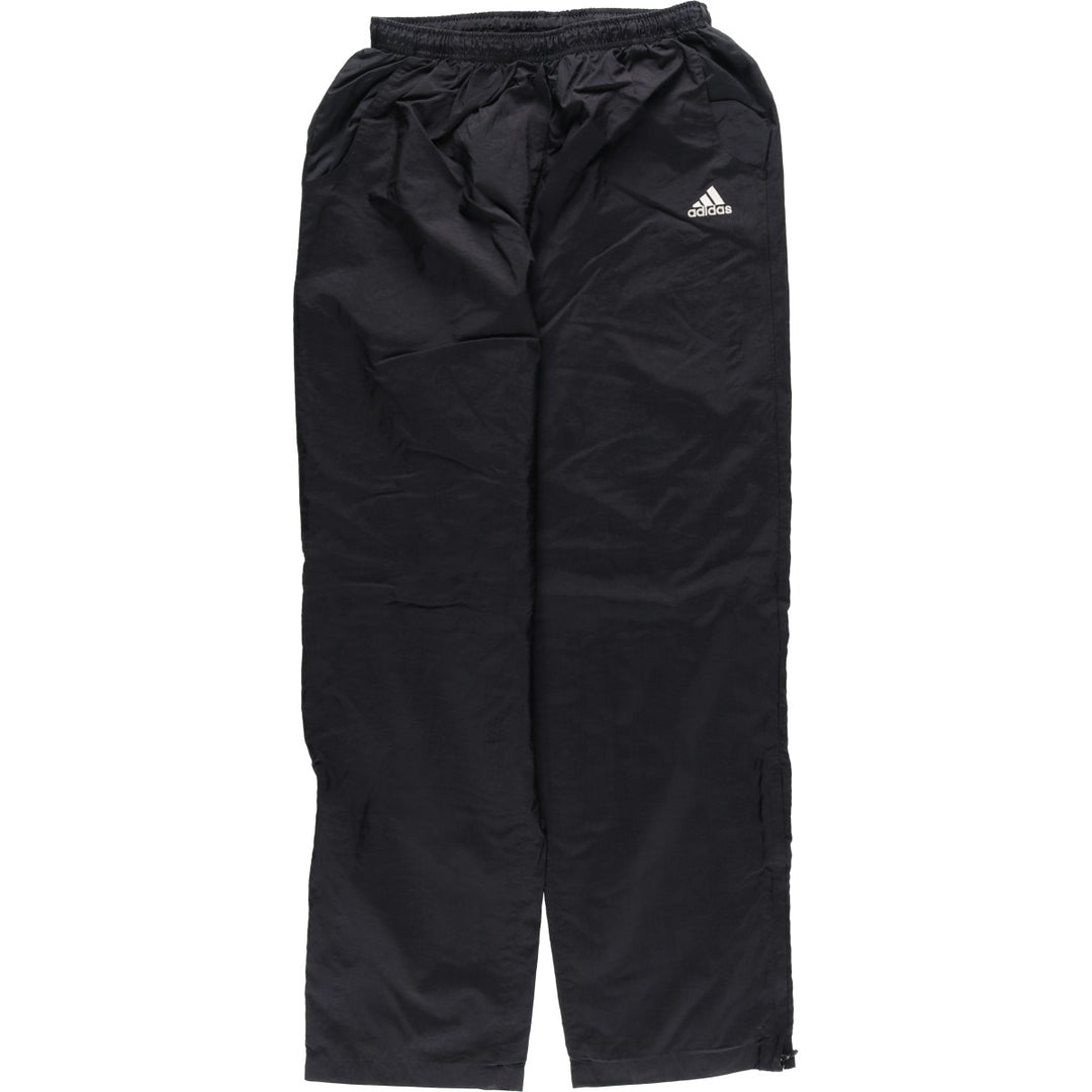 90'S Adidas nylon pants, rustling pants, men's size L, vintage Nylon black type Vintage Second Hand