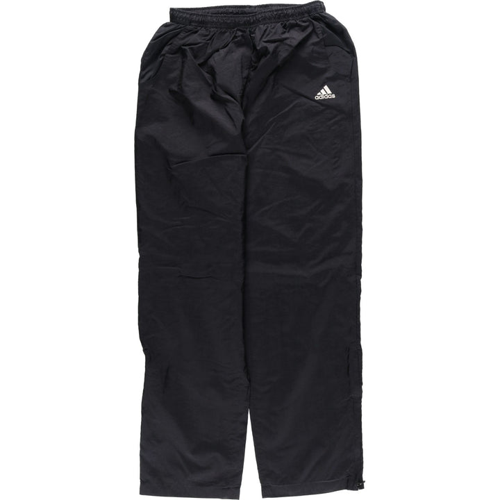 90'S Adidas nylon pants, rustling pants, men's size L, vintage Nylon black type Vintage Second Hand