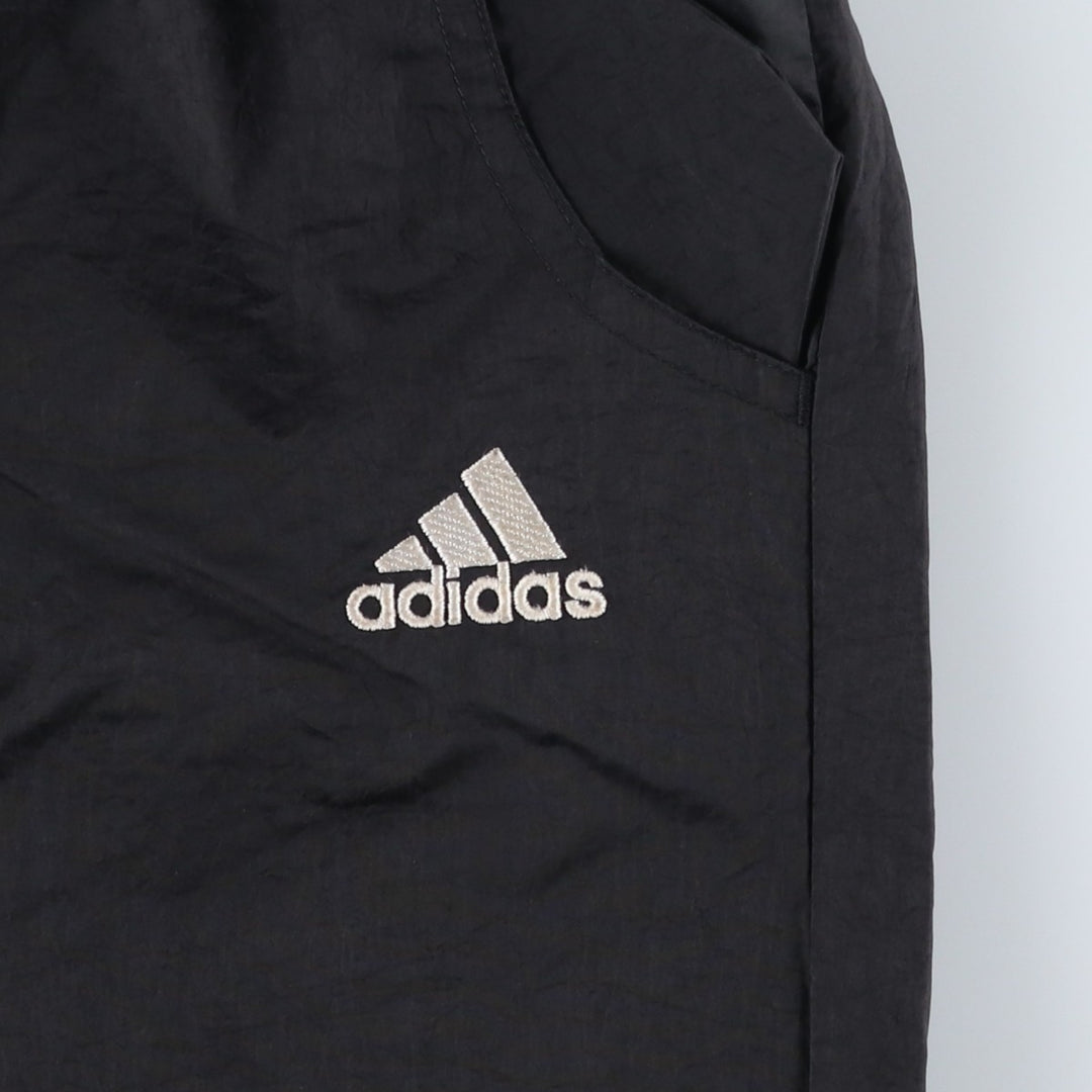 90'S Adidas nylon pants, rustling pants, men's size L, vintage Nylon black type Vintage Second Hand
