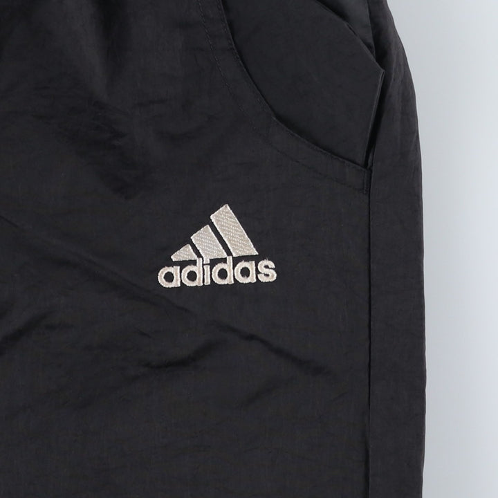 90'S Adidas nylon pants, rustling pants, men's size L, vintage Nylon black type Vintage Second Hand