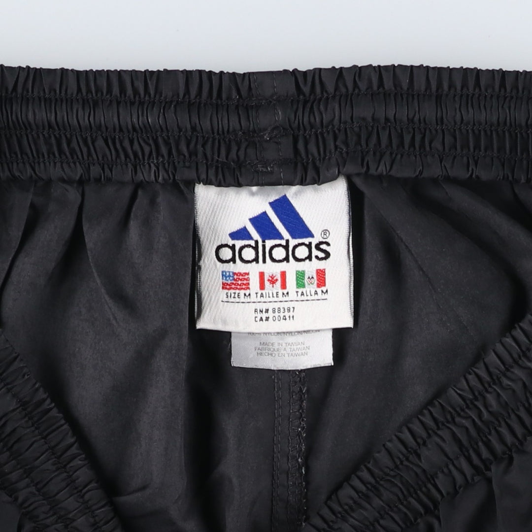 90'S Adidas nylon pants, rustling pants, men's size M, vintage Nylon black type Vintage Second Hand