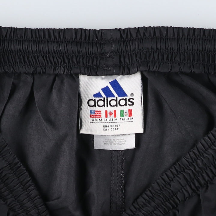 90'S Adidas nylon pants, rustling pants, men's size M, vintage Nylon black type Vintage Second Hand