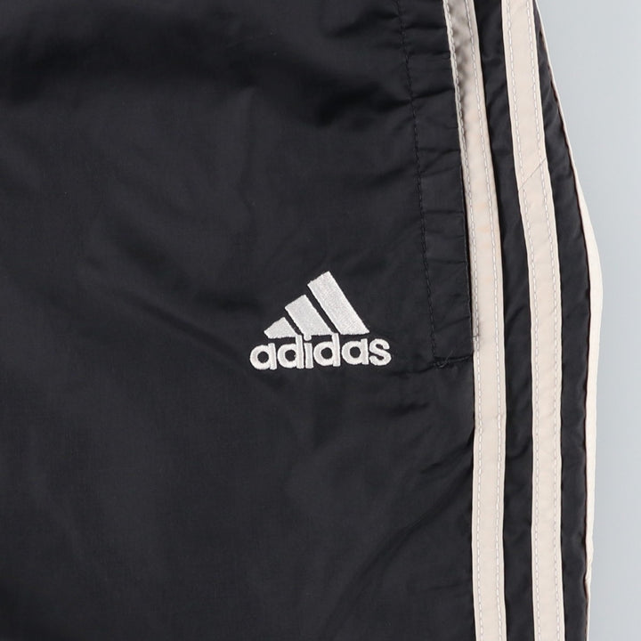 90'S Adidas nylon pants, rustling pants, men's size M, vintage Nylon black type Vintage Second Hand