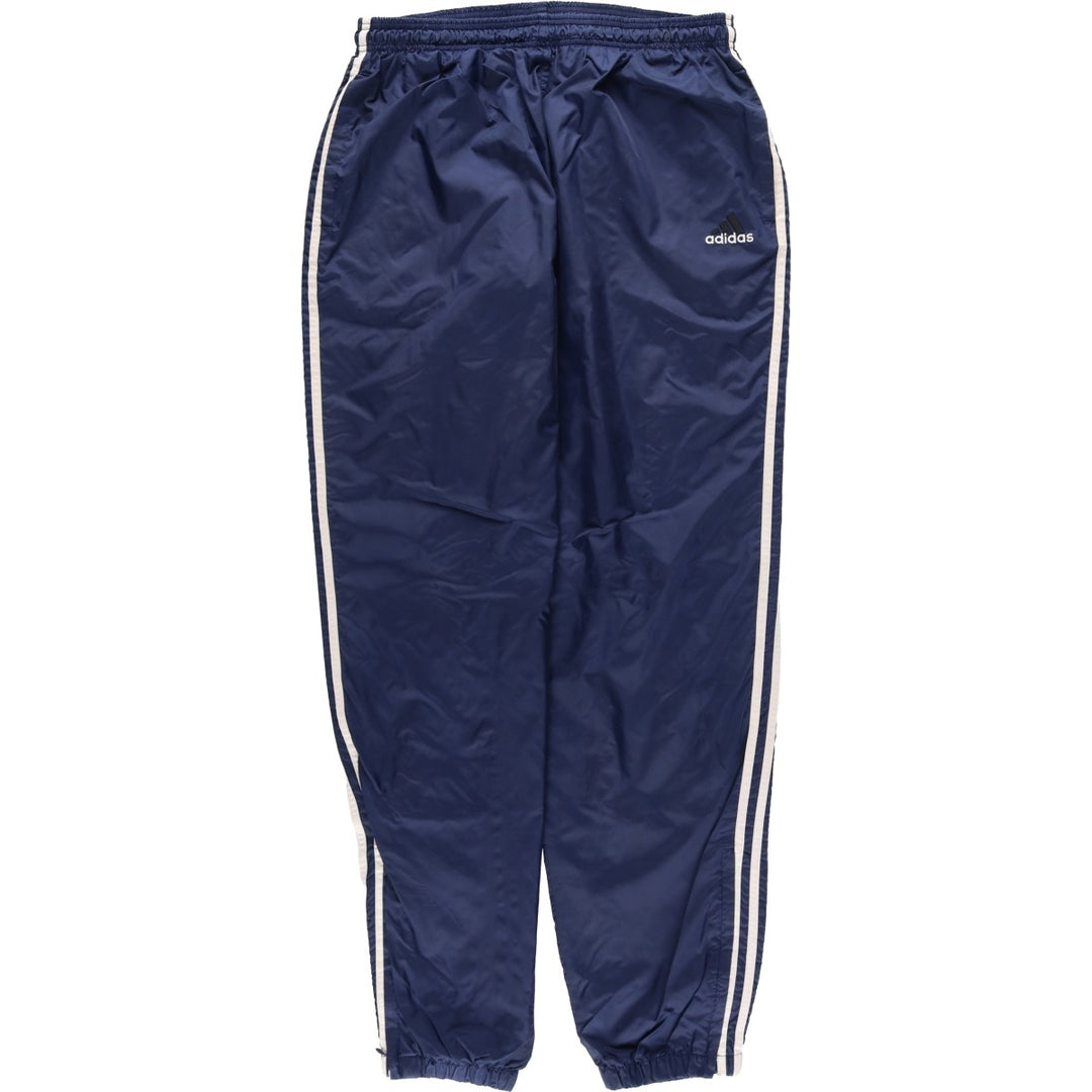 Vintage 90'S Adidas nylon pants, crinkle pants, men's size XL unclear blue type Vintage Second Hand