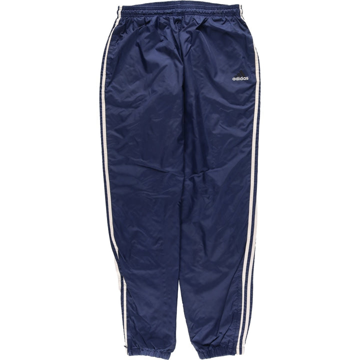 Vintage 90'S Adidas nylon pants, crinkle pants, men's size XL unclear blue type Vintage Second Hand