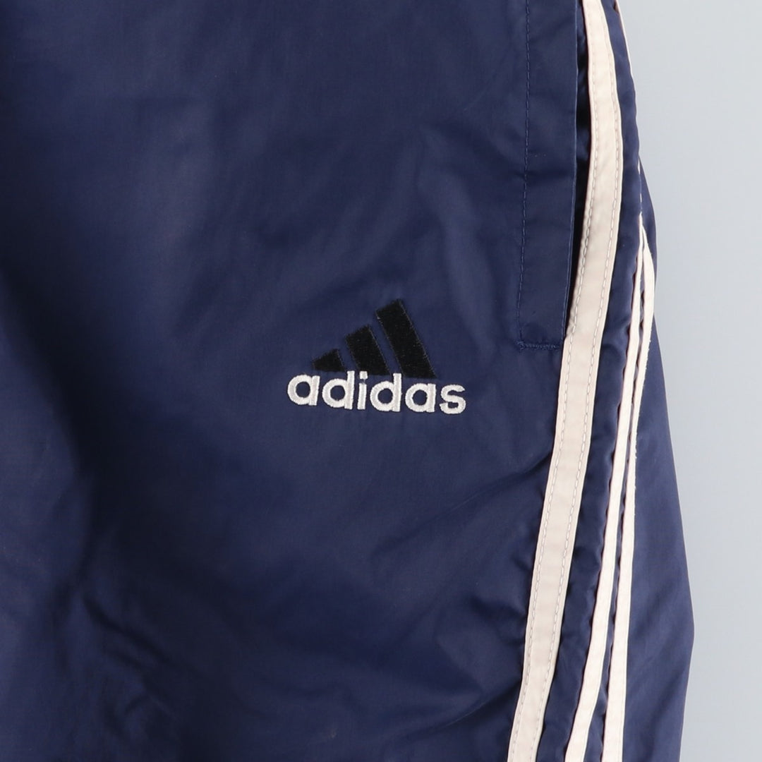 Vintage 90'S Adidas nylon pants, crinkle pants, men's size XL unclear blue type Vintage Second Hand
