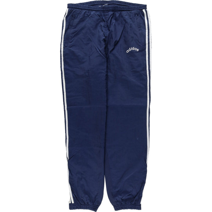 Adidas warm-up pants, nylon pants, rustling pants, men's size M polyester navy blue type Vintage Second Hand
