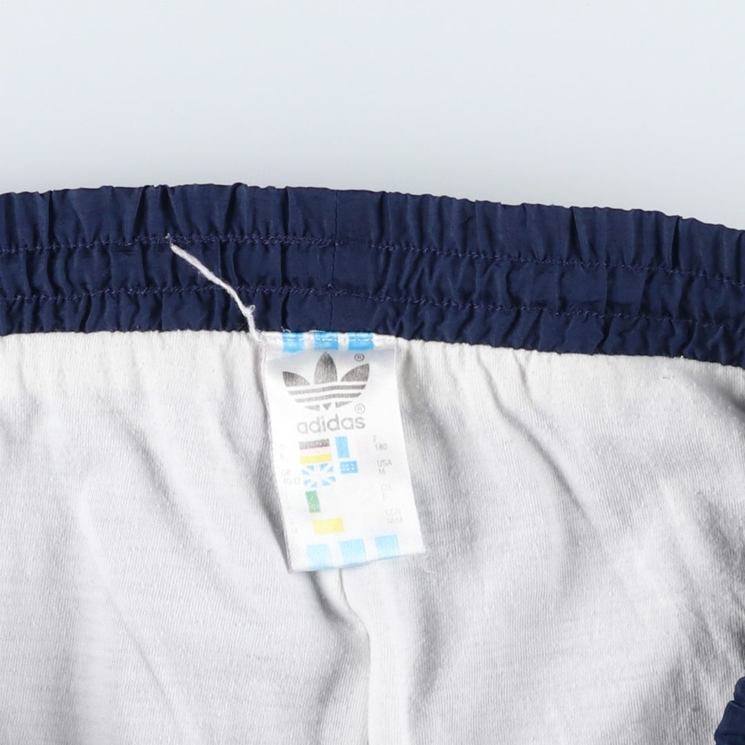 Adidas warm-up pants, nylon pants, rustling pants, men's size M polyester navy blue type Vintage Second Hand