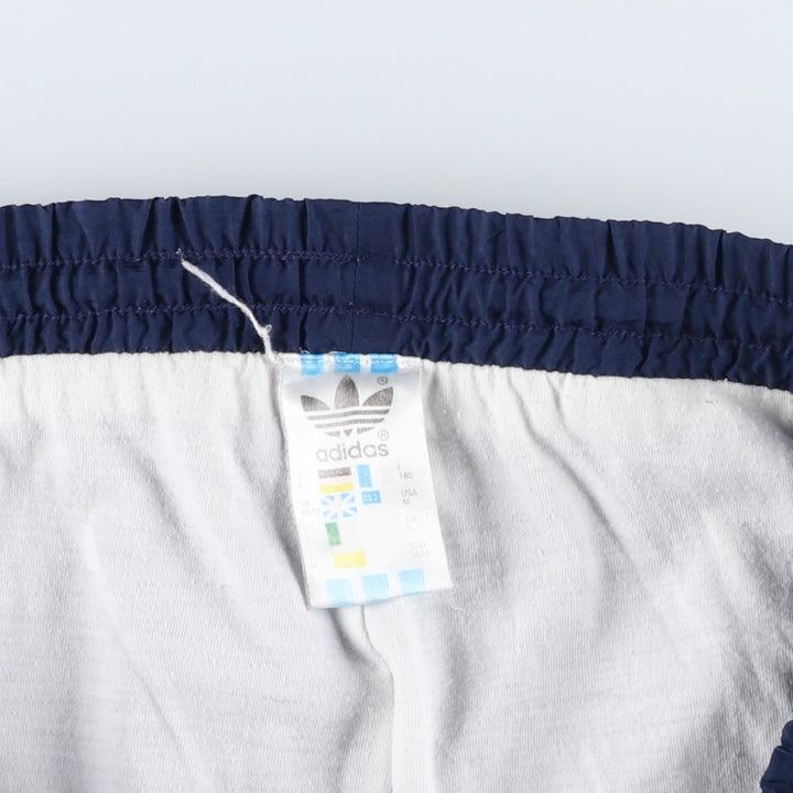 Adidas warm-up pants, nylon pants, rustling pants, men's size M polyester navy blue type Vintage Second Hand