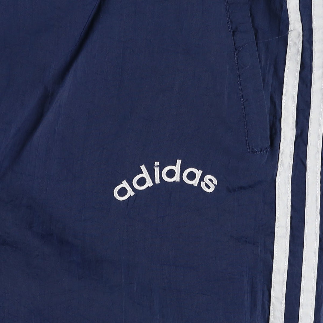 Adidas warm-up pants, nylon pants, rustling pants, men's size M polyester navy blue type Vintage Second Hand