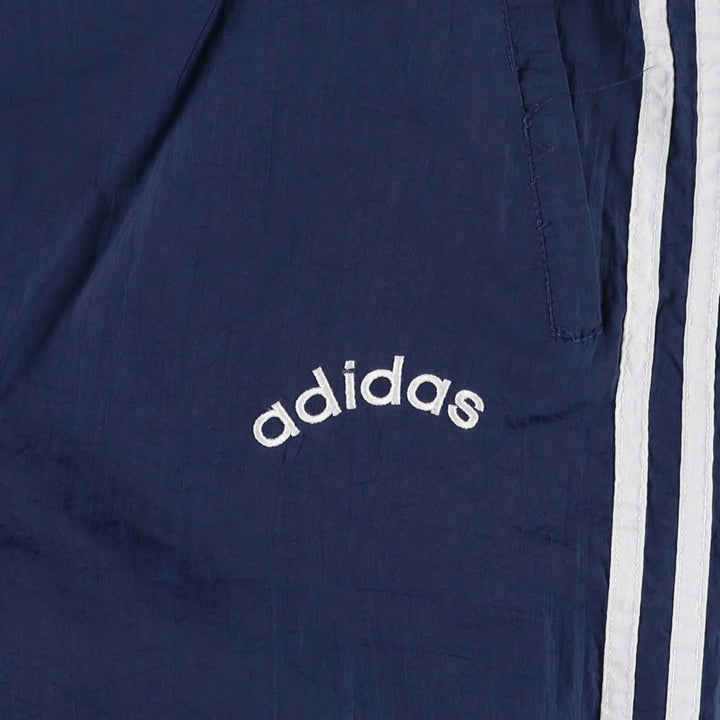 Adidas warm-up pants, nylon pants, rustling pants, men's size M polyester navy blue type Vintage Second Hand