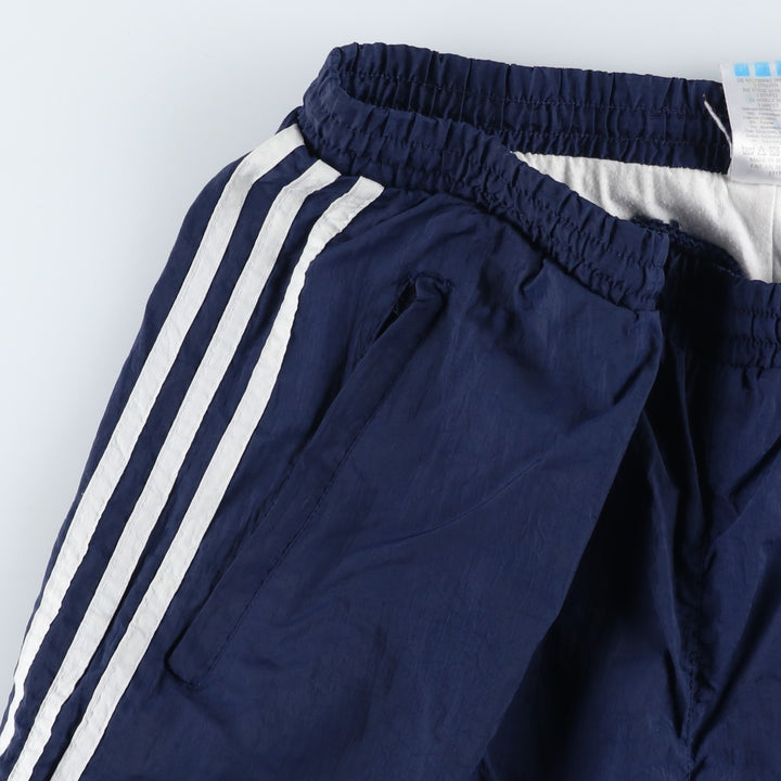 Adidas warm-up pants, nylon pants, rustling pants, men's size M polyester navy blue type Vintage Second Hand
