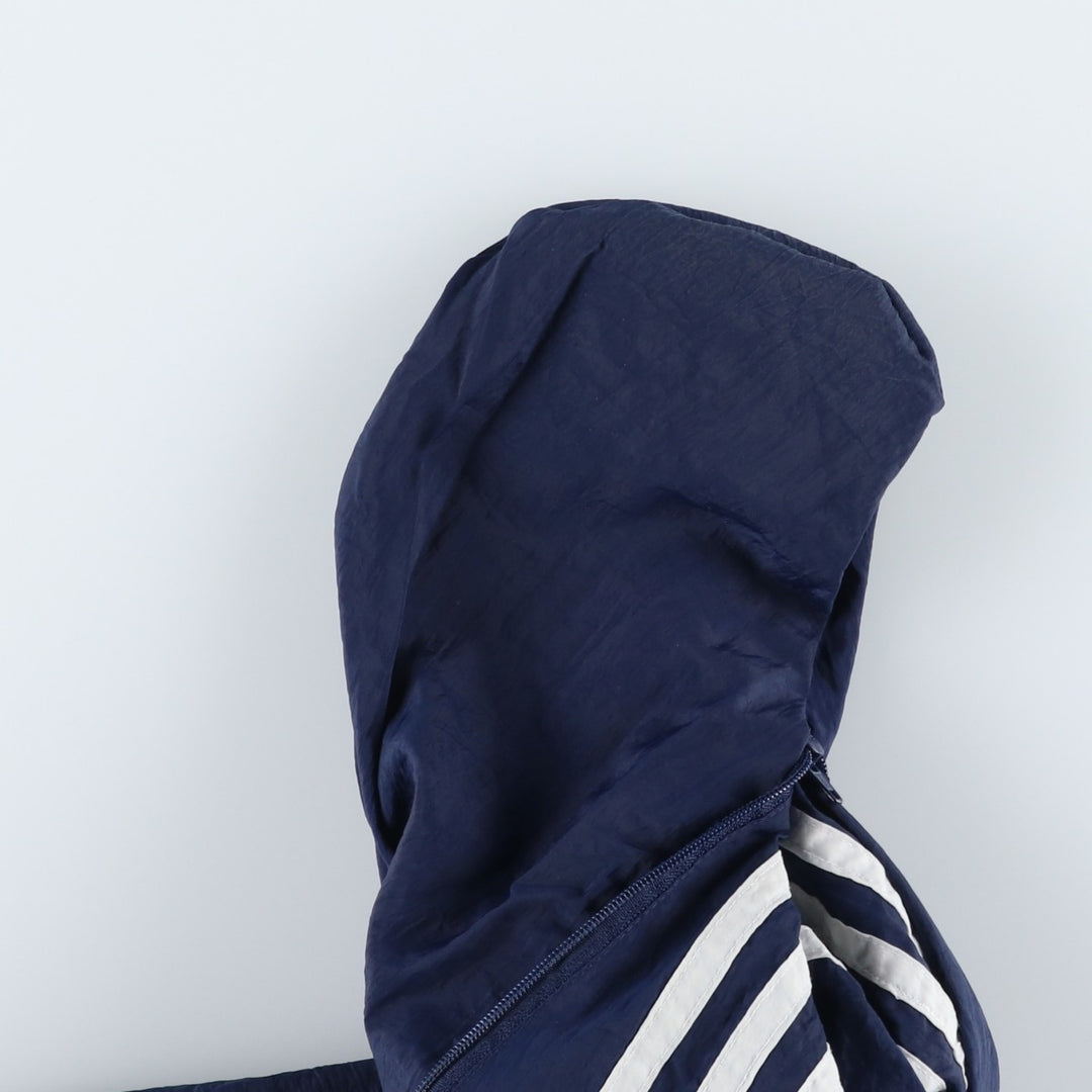 Adidas warm-up pants, nylon pants, rustling pants, men's size M polyester navy blue type Vintage Second Hand