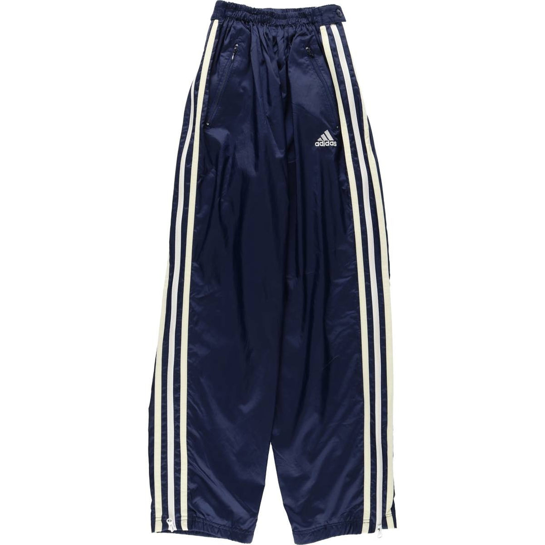 90s-00'S Adidas nylon pants, crinkly fabric, women's size M (approx.) Nylon navy blue type Vintage Second Hand
