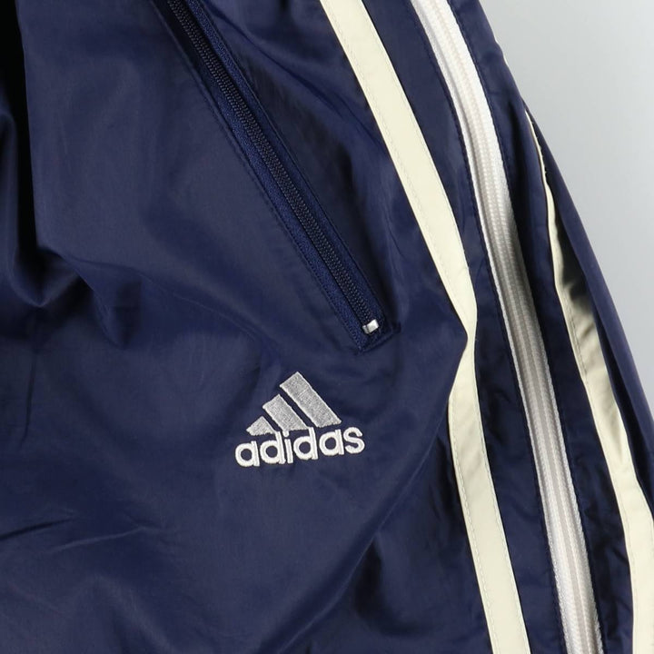 90s-00'S Adidas nylon pants, crinkly fabric, women's size M (approx.) Nylon navy blue type Vintage Second Hand