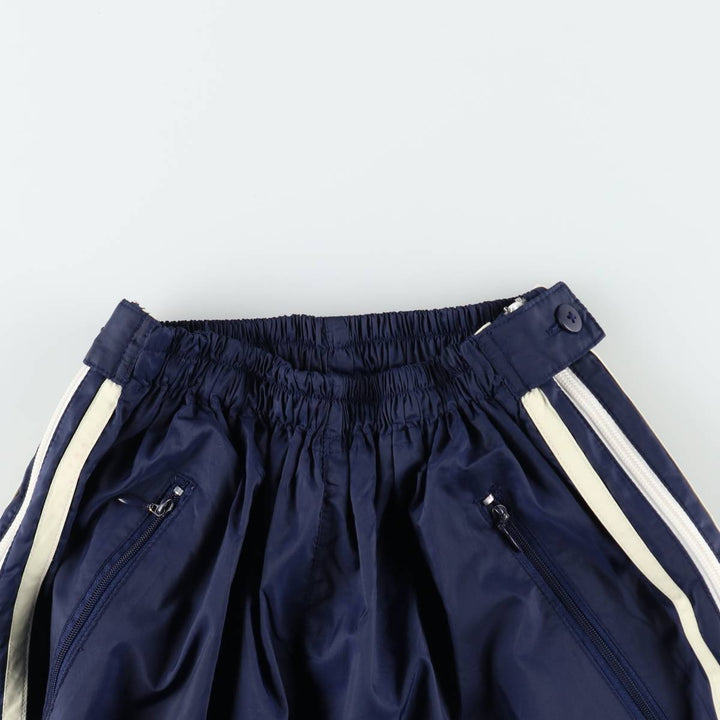 90s-00'S Adidas nylon pants, crinkly fabric, women's size M (approx.) Nylon navy blue type Vintage Second Hand