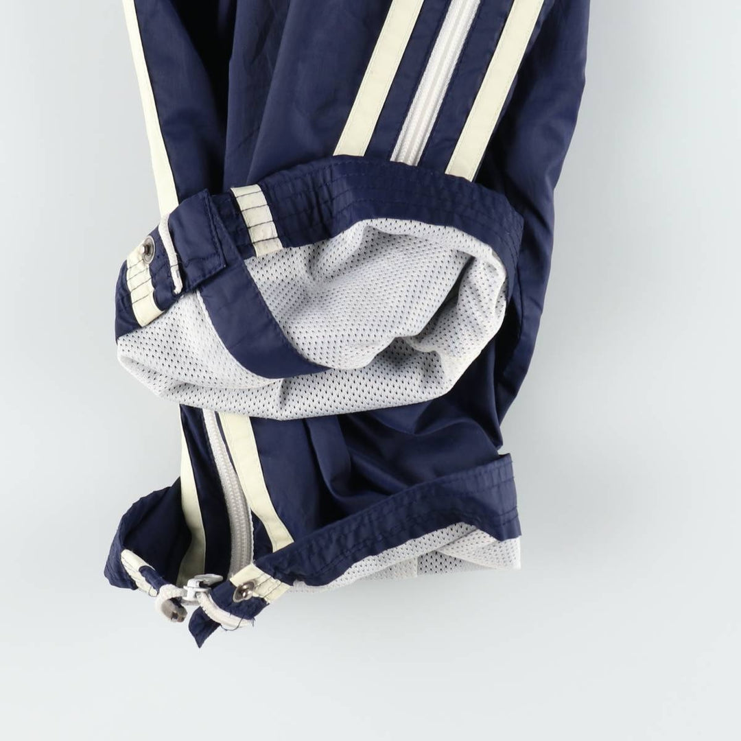 90s-00'S Adidas nylon pants, crinkly fabric, women's size M (approx.) Nylon navy blue type Vintage Second Hand