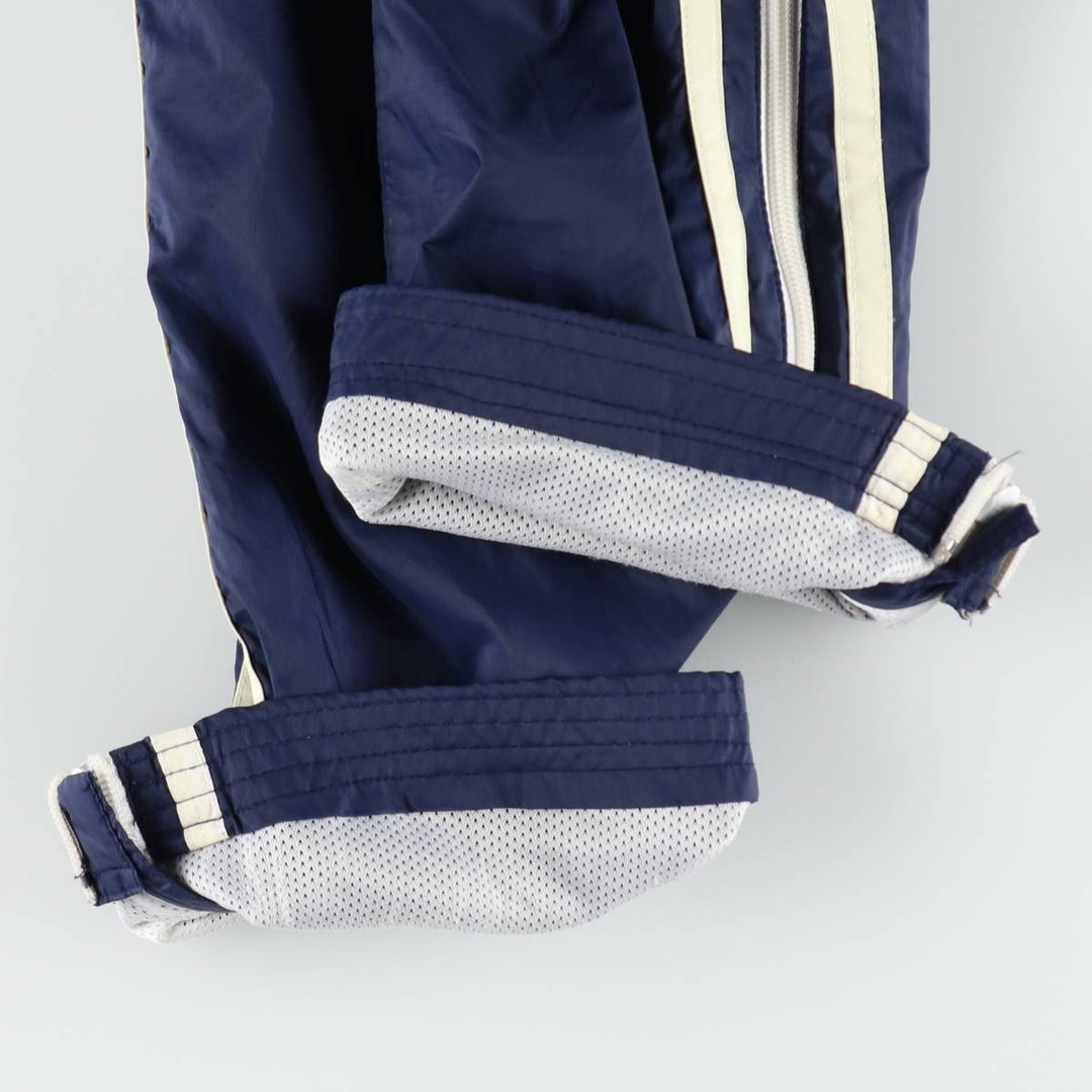 90s-00'S Adidas nylon pants, crinkly fabric, women's size M (approx.) Nylon navy blue type Vintage Second Hand