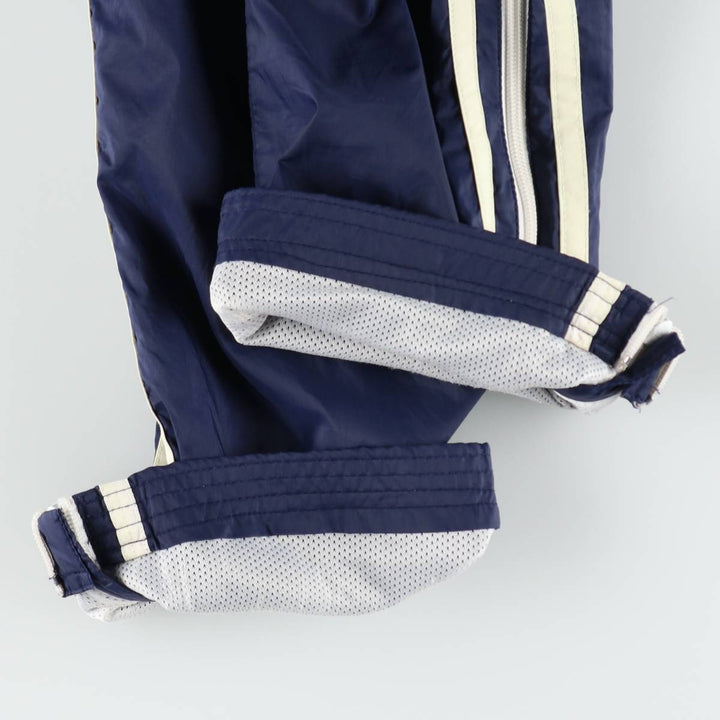 90s-00'S Adidas nylon pants, crinkly fabric, women's size M (approx.) Nylon navy blue type Vintage Second Hand
