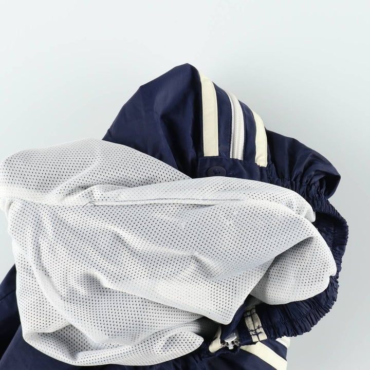 90s-00'S Adidas nylon pants, crinkly fabric, women's size M (approx.) Nylon navy blue type Vintage Second Hand