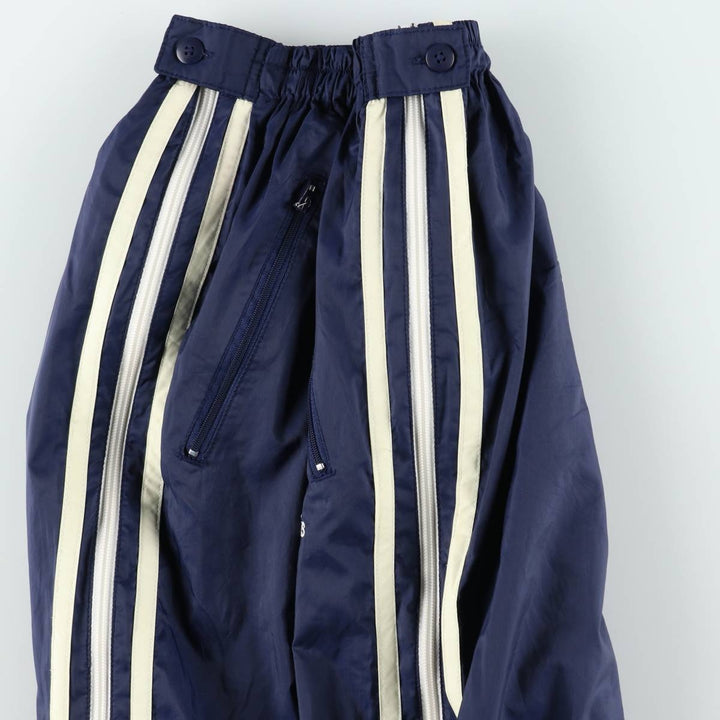 90s-00'S Adidas nylon pants, crinkly fabric, women's size M (approx.) Nylon navy blue type Vintage Second Hand