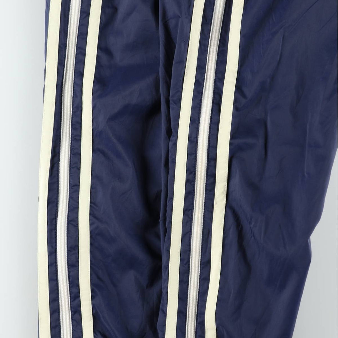 90s-00'S Adidas nylon pants, crinkly fabric, women's size M (approx.) Nylon navy blue type Vintage Second Hand