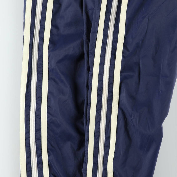 90s-00'S Adidas nylon pants, crinkly fabric, women's size M (approx.) Nylon navy blue type Vintage Second Hand