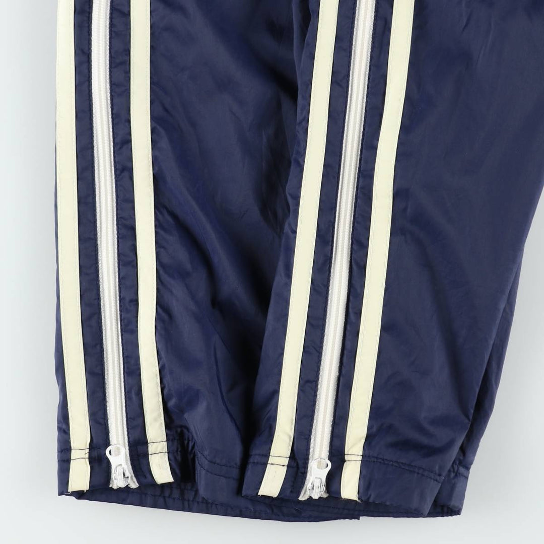90s-00'S Adidas nylon pants, crinkly fabric, women's size M (approx.) Nylon navy blue type Vintage Second Hand