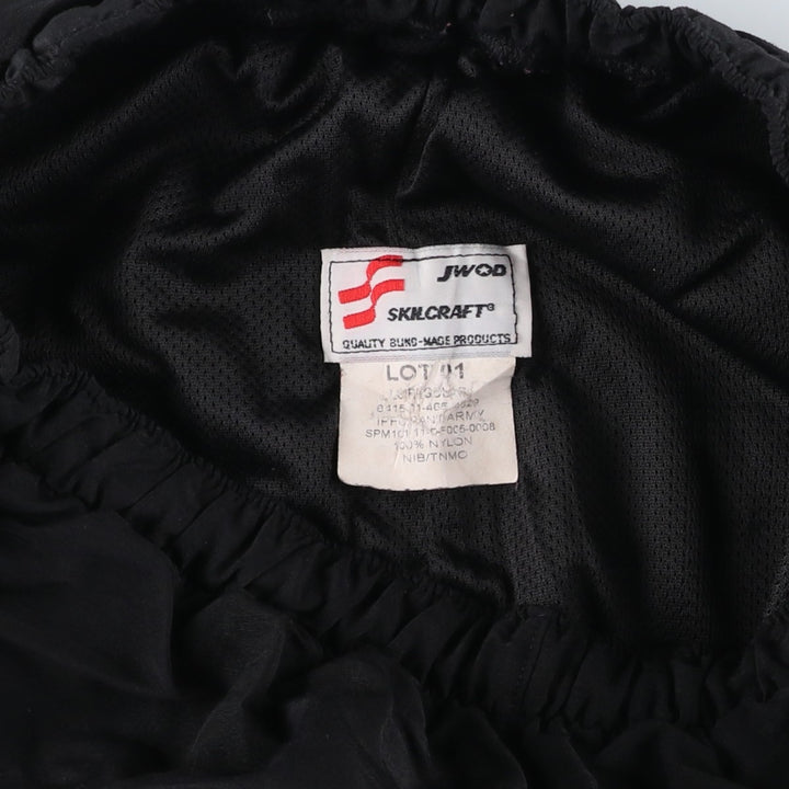 US Military Issue SKILCRAFT IPFU ARMY Training Pants, Nylon Pants, Made in USA, Large Size Nylon black type Vintage Second Hand