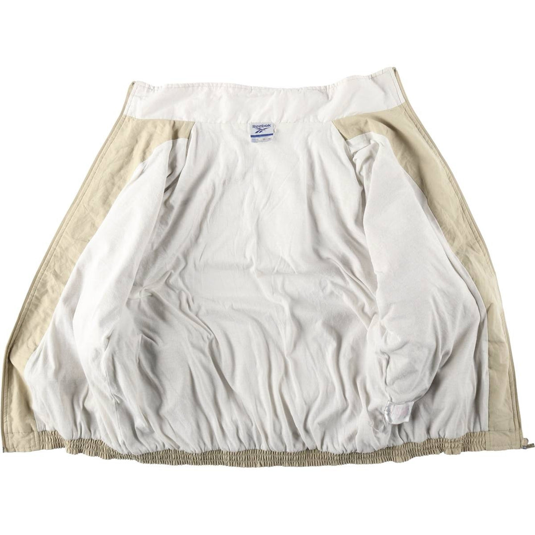 00s~ Reebok Windbreaker Men's M size polyester Beige type Vintage Second Hand