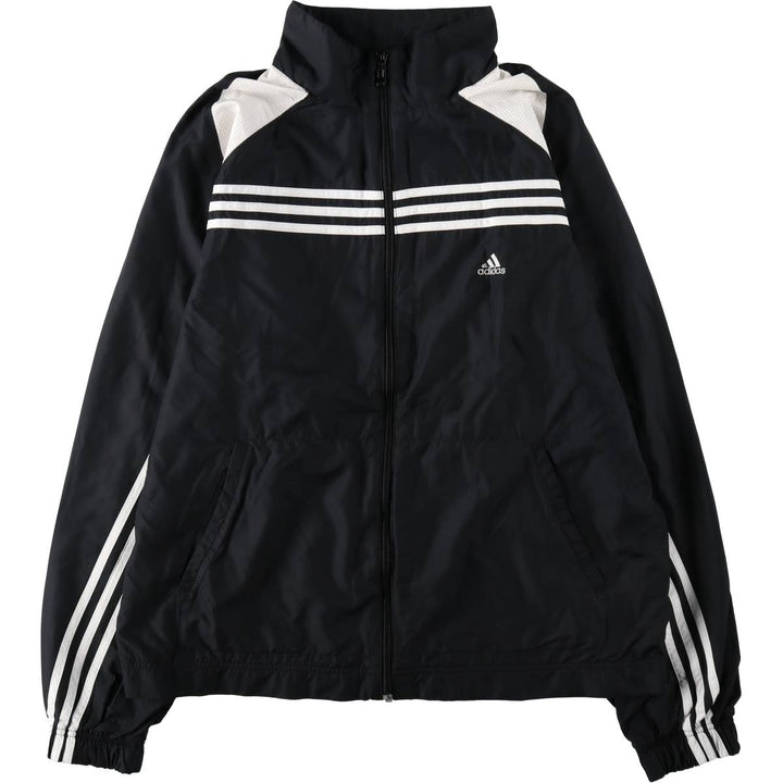 00'S adidas windbreaker, men's size L polyester black type Vintage Second Hand