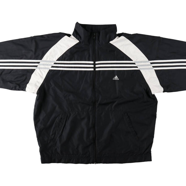 00'S adidas windbreaker, men's size L polyester black type Vintage Second Hand