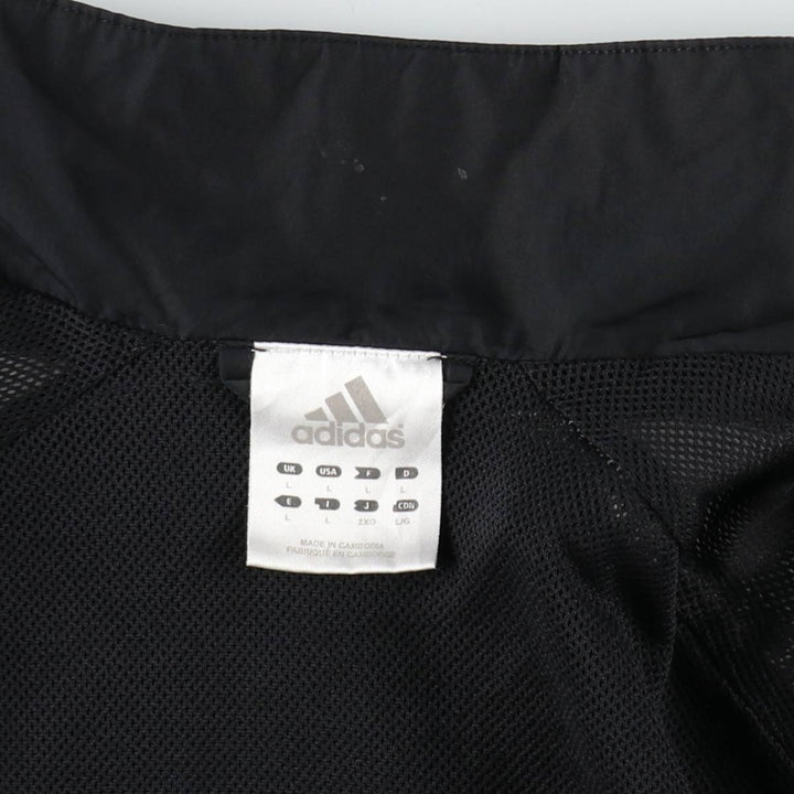 00'S adidas windbreaker, men's size L polyester black type Vintage Second Hand