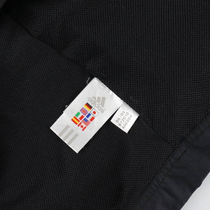 00'S adidas windbreaker, men's size L polyester black type Vintage Second Hand