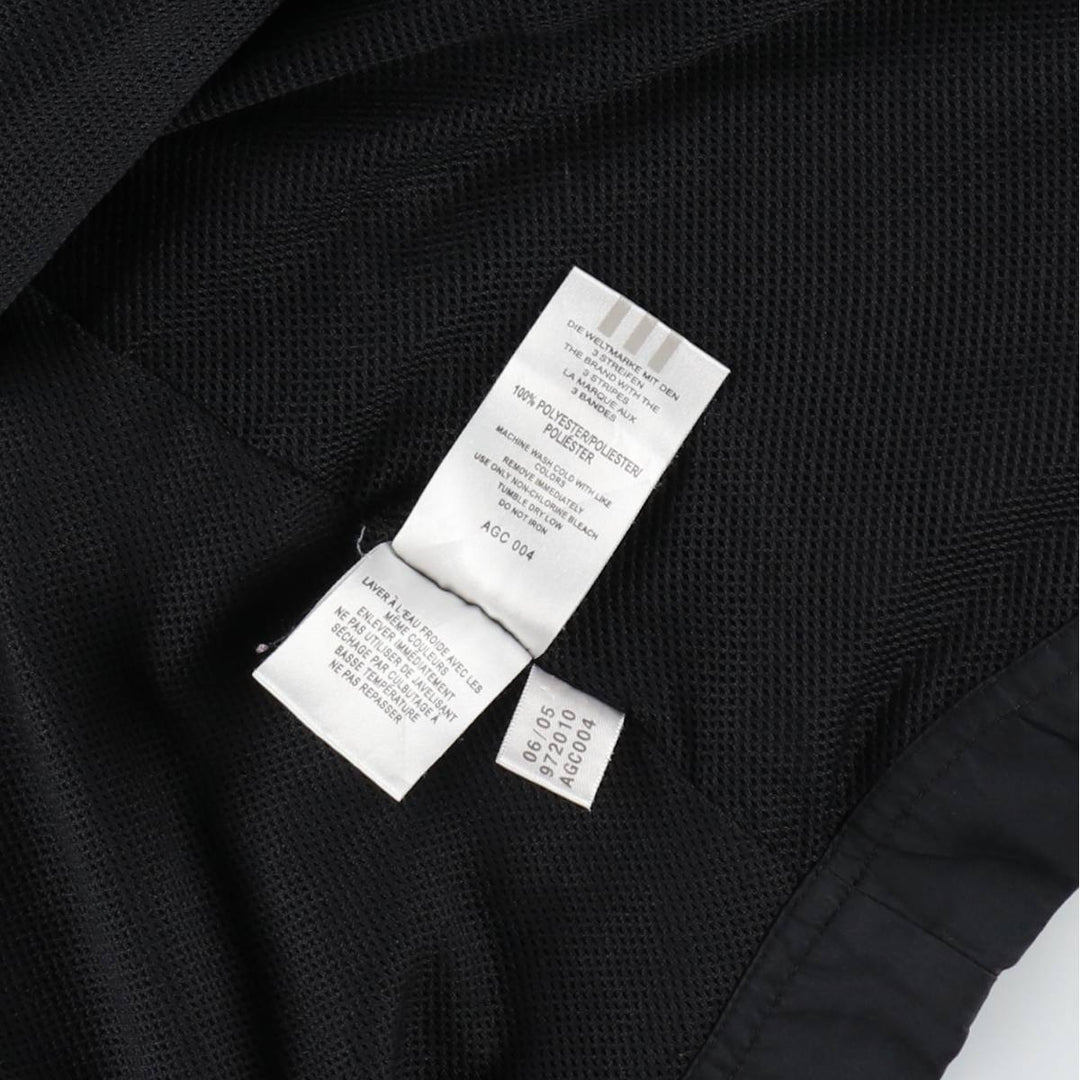 00'S adidas windbreaker, men's size L polyester black type Vintage Second Hand
