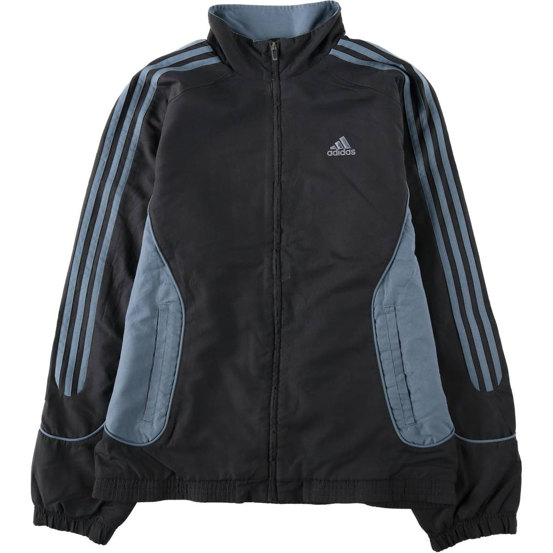 2000'S Adidas windbreaker, men's size L (equivalent), full zip. polyester black type Vintage Second Hand